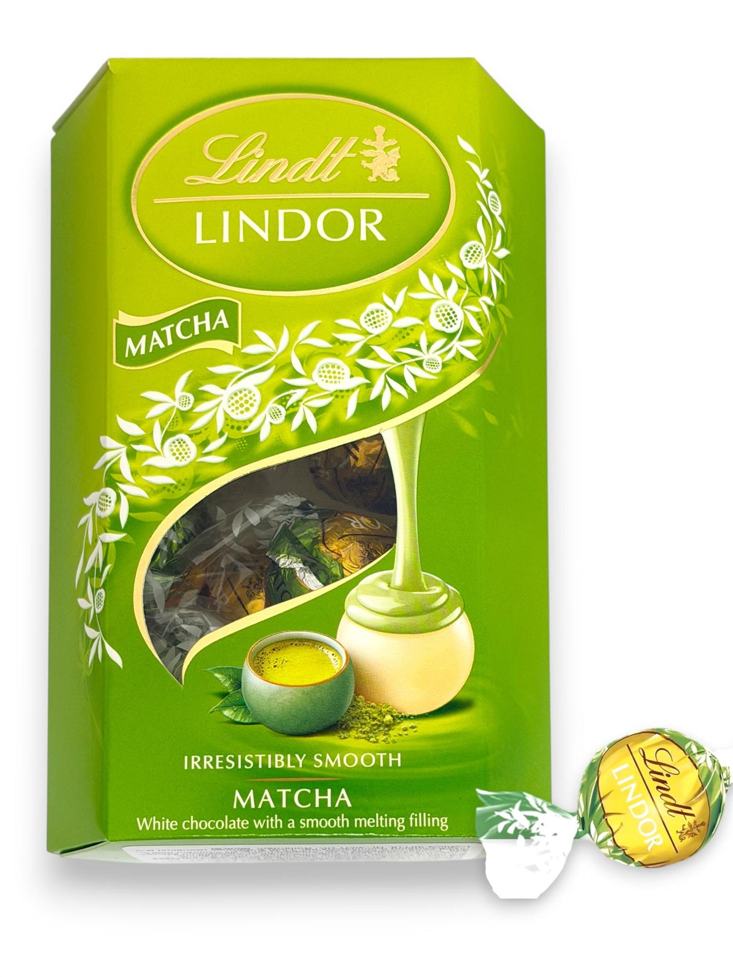 8 x Lindt Lindor Matcha White Chocolate Truffles 137g Boxes Bulk Case