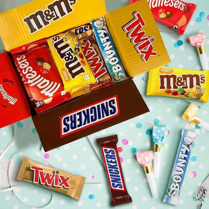 Mars Chocolate Variety Box 30 Bars Snickers Twix Bounty M&M's Maltesers