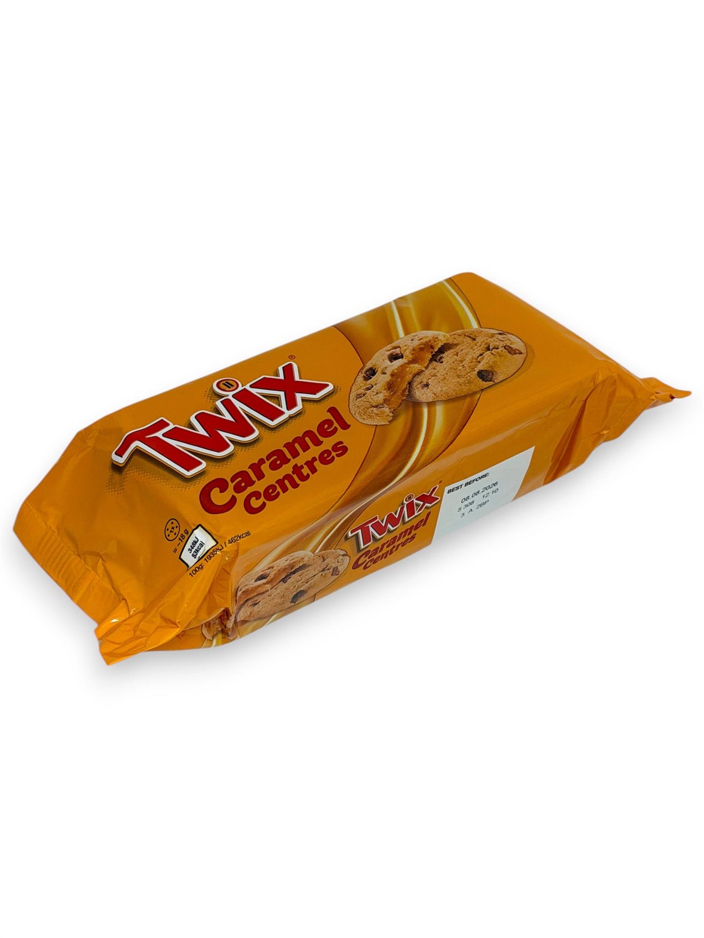 8 x Twix Caramel Centres Cookies 144g Packs Chocolate Biscuit Bulk Case
