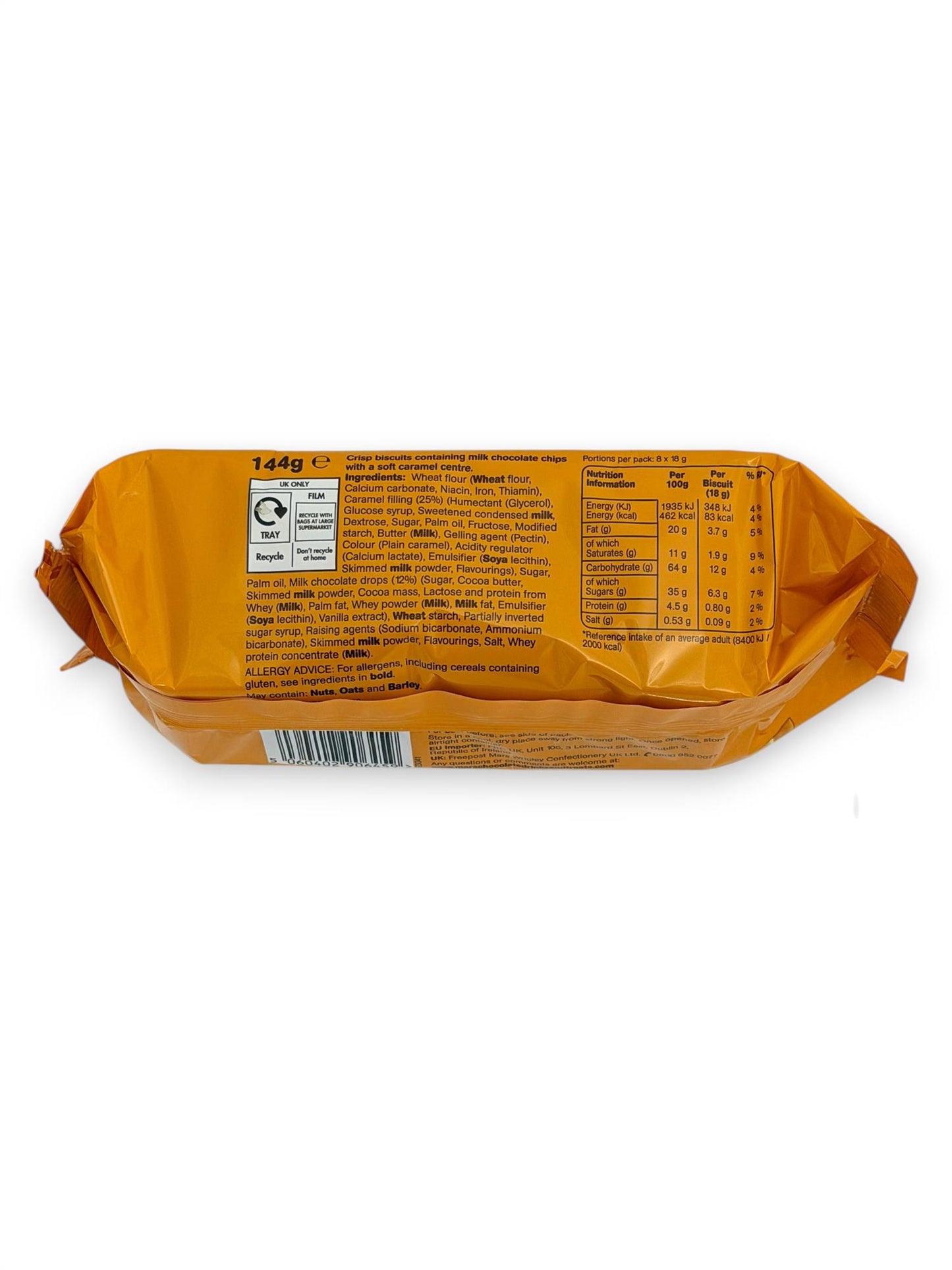 8 x Twix Caramel Centres Cookies 144g Packs Chocolate Biscuit Bulk Case