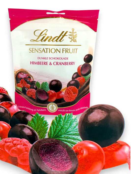 Lindt Sensation Fruit Raspberry & Cranberry Dark Chocolate 150g France