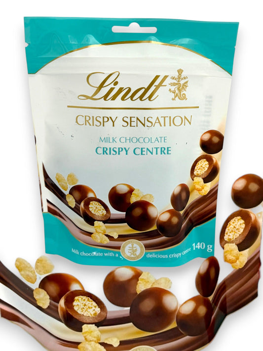 Lindt Crispy Sensation Milk Chocolate Crispy Centre Bag 140g Lindt UK