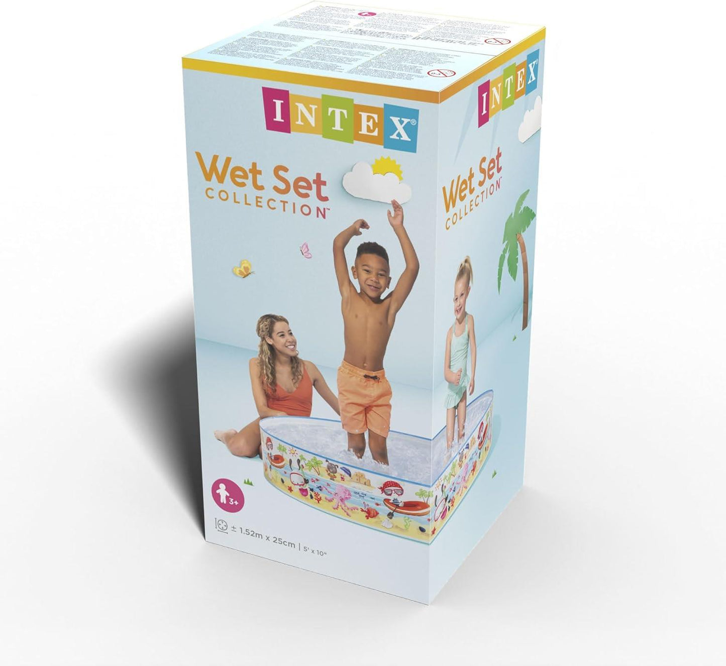 INTEX Beach Days Snapset Pool 60" Kids Paddling Pool Garden Splash Play Pool