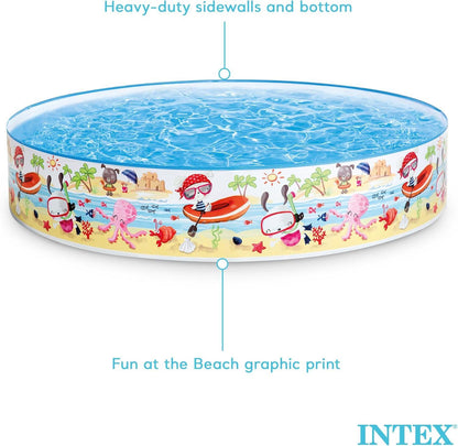INTEX Beach Days Snapset Pool 60" Kids Paddling Pool Garden Splash Play Pool