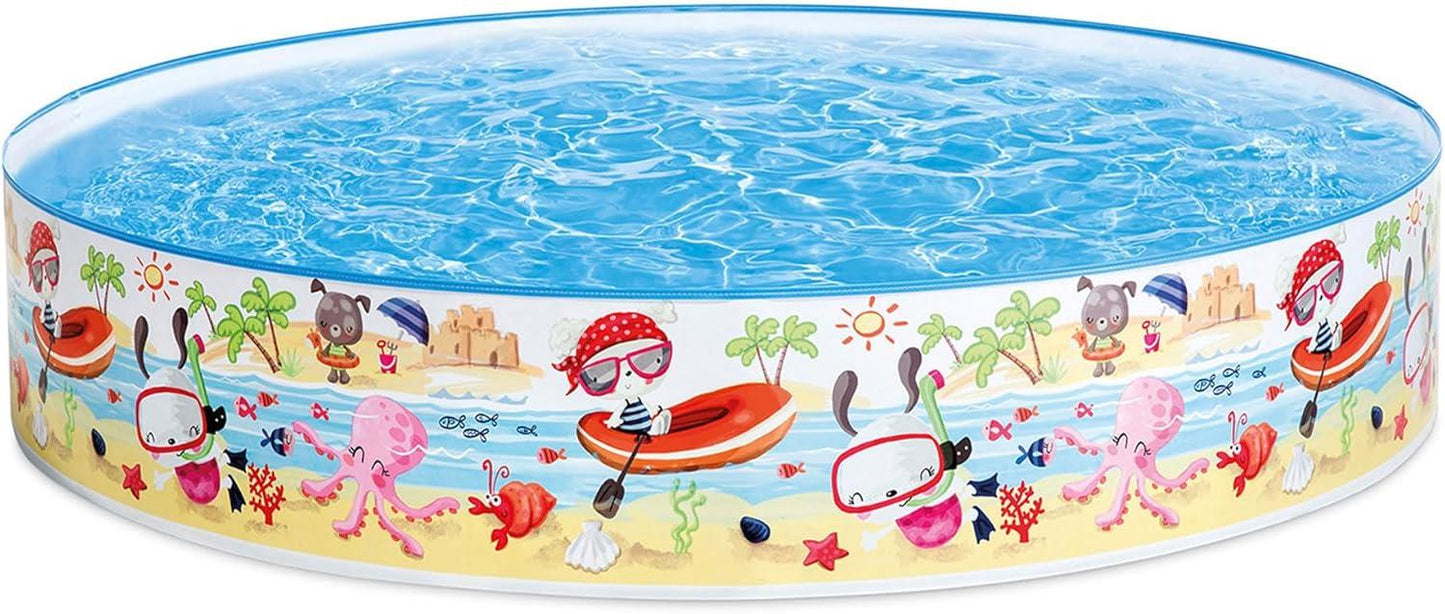 INTEX Beach Days Snapset Pool 60" Kids Paddling Pool Garden Splash Play Pool