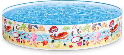 INTEX Beach Days Snapset Pool 60" Kids Paddling Pool Garden Splash Play Pool
