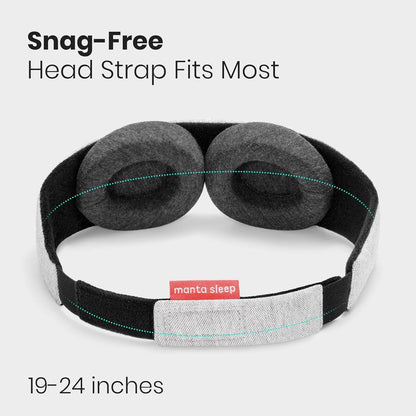 Manta Sleep Mask 100% Blackout Eye Mask Travel Sleep Blindfold with Ear Plugs