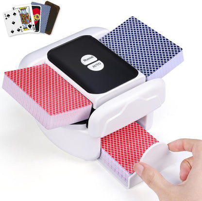 Automatic Card Shuffler 2 Deck Rechargeable Poker UNO Bridge Card Machine