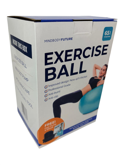 Exercise Ball 65cm Yoga Pregnancy Pilates Gym Ball with Base Ring and Pump