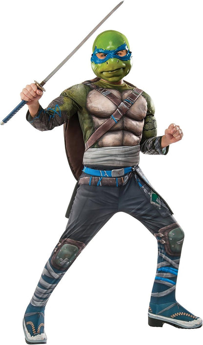 Rubies TMNT Leonardo Fancy Dress Costume 4-6 Years Turtle Ninja Outfit Set