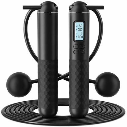 Cordless Skipping Rope with Digital Counter – Adjustable Jump Rope for Fitness Training
