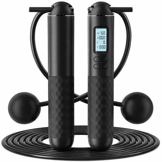 Cordless Skipping Rope with Digital Counter – Adjustable Jump Rope for Fitness Training