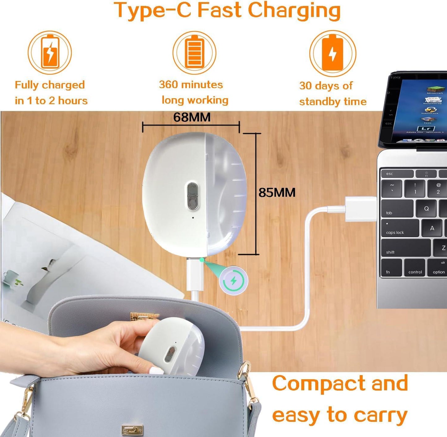 Electric Nail Clipper & Polisher – Automatic USB Rechargeable Nail Trimmer with LED Light