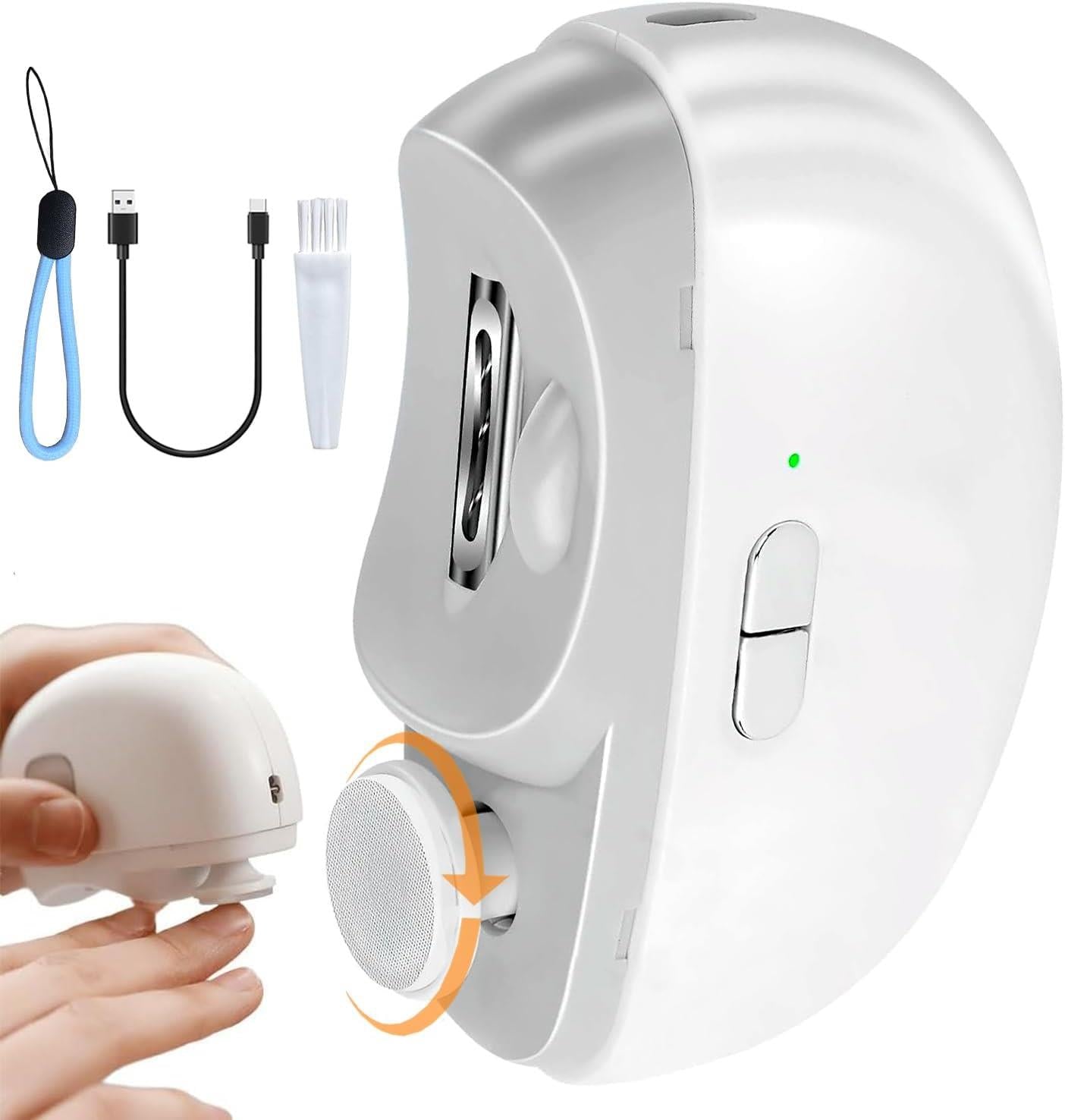 Electric Nail Clipper & Polisher – Automatic USB Rechargeable Nail Trimmer with LED Light