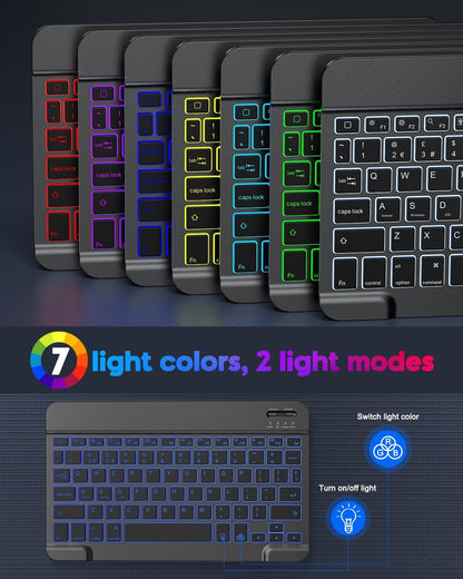 Bluetooth Keyboard & Mouse Set – Rechargeable UK QWERTY Backlit Wireless Combo