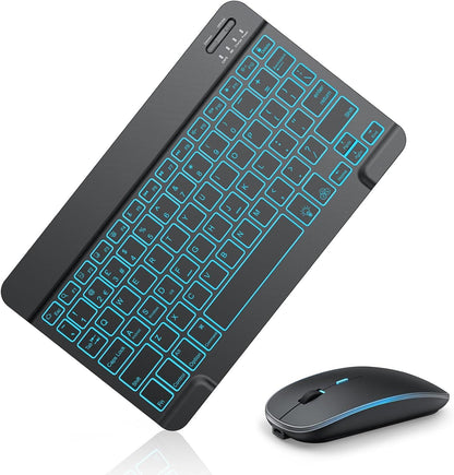 Bluetooth Keyboard & Mouse Set – Rechargeable UK QWERTY Backlit Wireless Combo