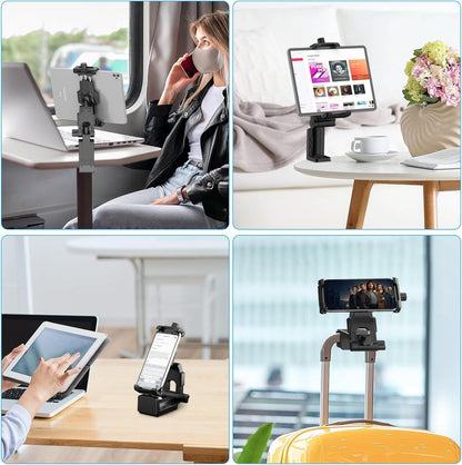 Airplane Tablet Holder Mount – 360° Adjustable Travel Stand for iPad, Phone & Tesla Model 3/Y