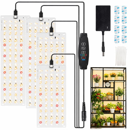 540 LED Full Spectrum Grow Light – 4 Panel Indoor Plant Growing Lamp with Timer
