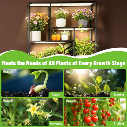 540 LED Full Spectrum Grow Light – 4 Panel Indoor Plant Growing Lamp with Timer