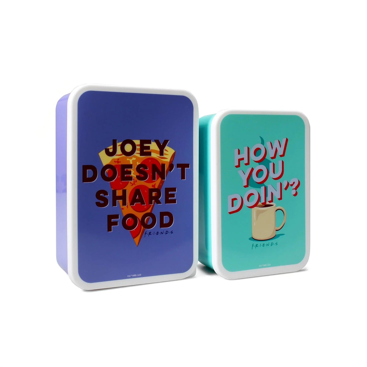Friends Lunch Box Set of 2 – Food Snack Pots with Joey Tribbiani Design
