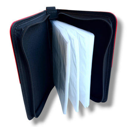 400 Pocket Trading Card Binder Album Zip Folder Holder TCG Sports Card Red