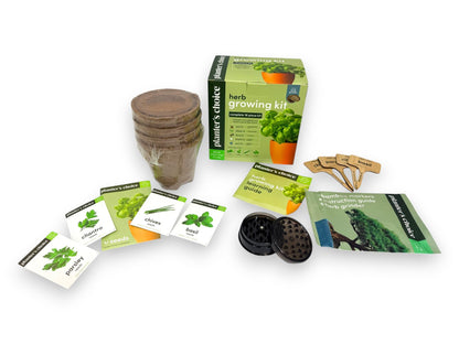 Planter's Choice Herb Growing Kit Indoor Garden Gift Set Basil Chives Parsley