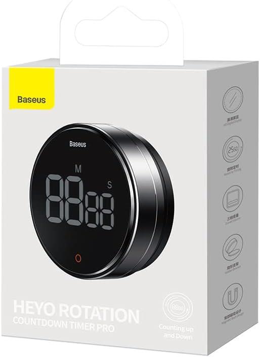 Baseus Home Heyo Pro LED Countdown Timer - Dark Gray, Stylish & Versatile