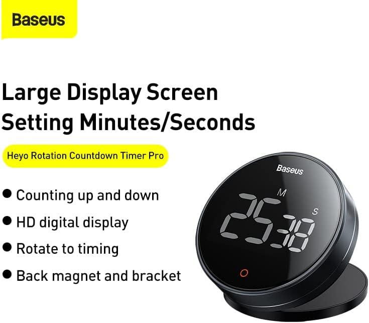 Baseus Home Heyo Pro LED Countdown Timer - Dark Gray, Stylish & Versatile