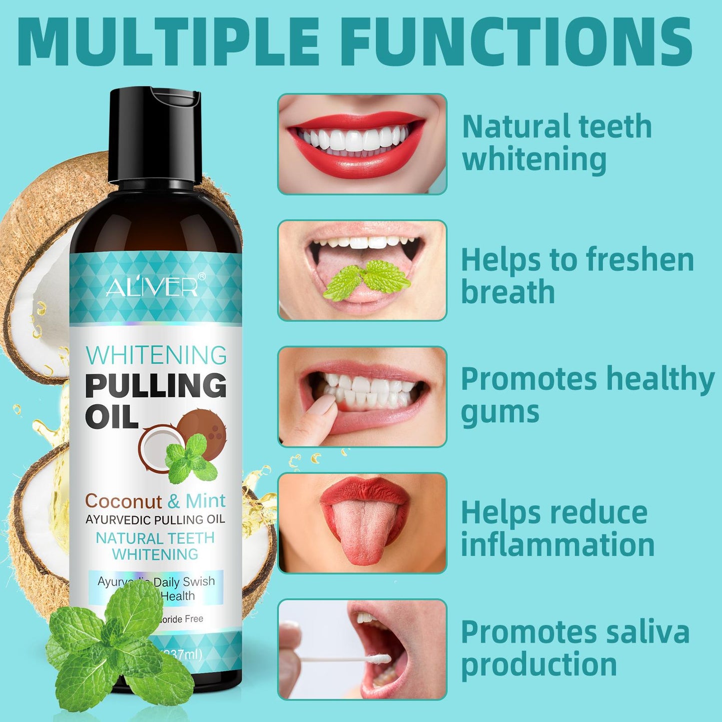 WHITENING PULLING OIL (TONGUE SCRAPER INCLUDED)