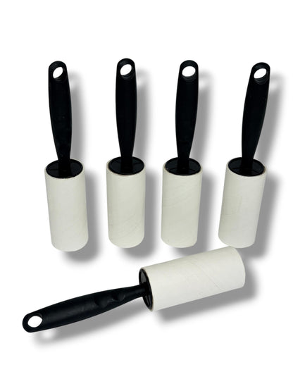 5 Pack Lint Roller Sticky Clothes Pet Hair Remover Fabric Fluff Roller 200 Sheets