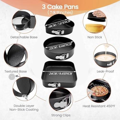 3pcs Cake Tins for Baking