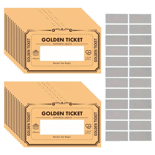 180pcs Golden Ticket Scratch Off Cards