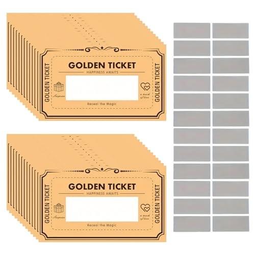180pcs Golden Ticket Scratch Off Cards