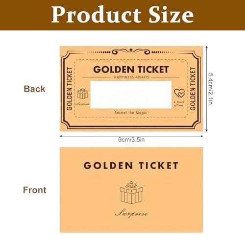 180pcs Golden Ticket Scratch Off Cards