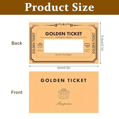 180pcs Golden Ticket Scratch Off Cards