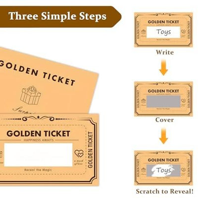 180pcs Golden Ticket Scratch Off Cards