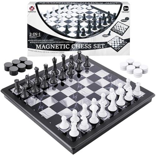 2 in 1 Chess Set & Magnetic Board Game