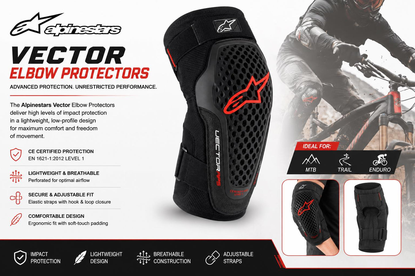 Vector Bicycle Elbow Protectors