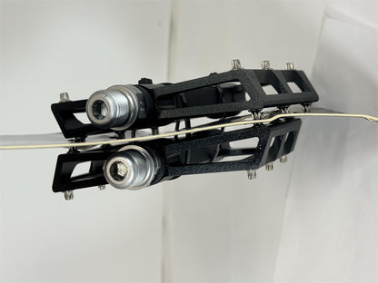 GreyTek CNC 6061 Alloy Bike Pedals 9/16" Flat Platform MTB Bicycle Black