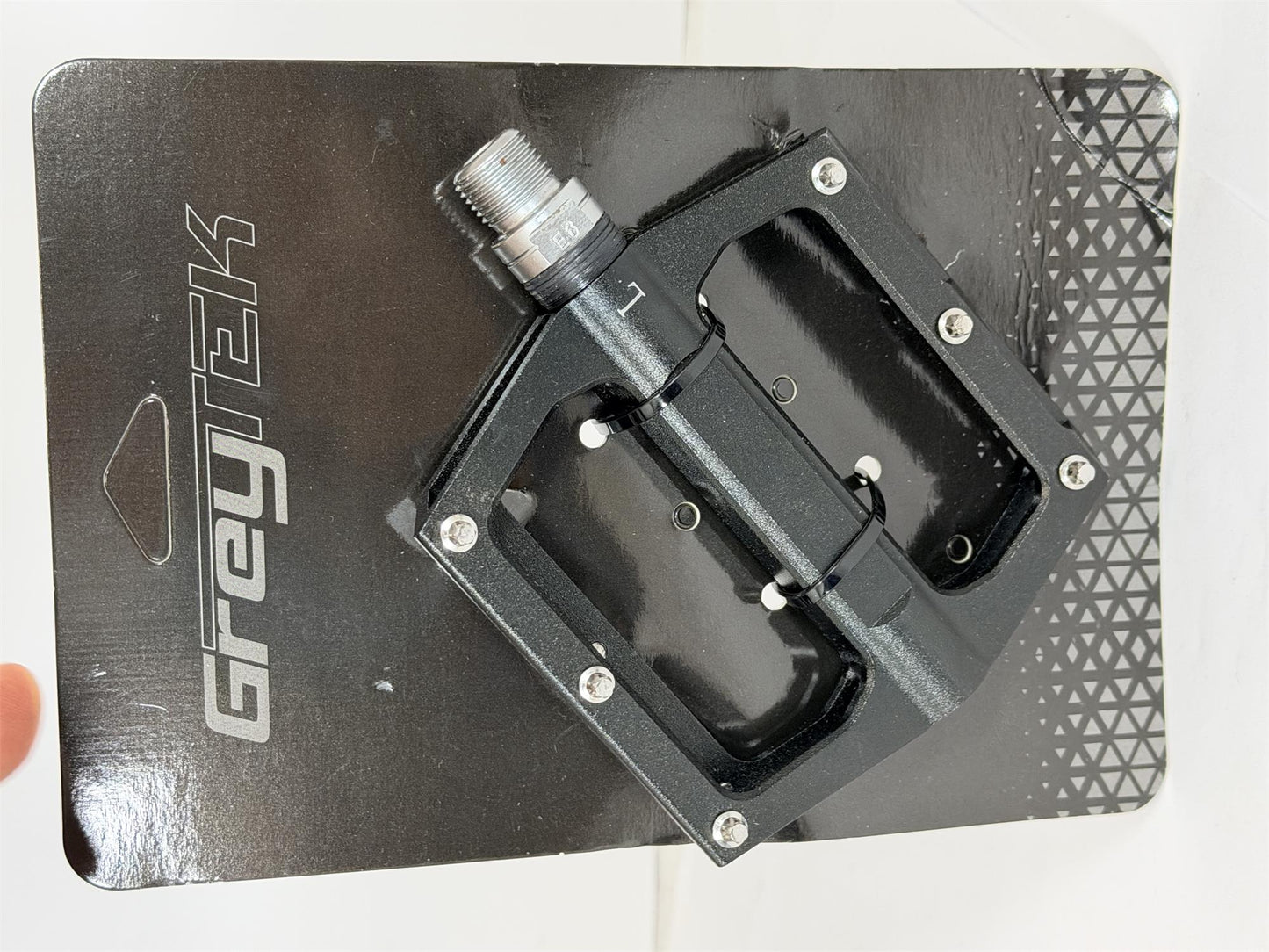 GreyTek CNC 6061 Alloy Bike Pedals 9/16" Flat Platform MTB Bicycle Black
