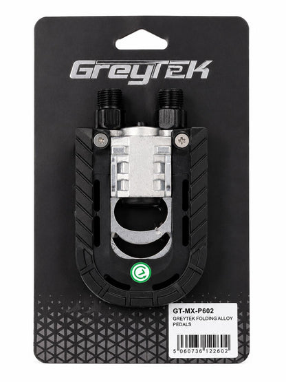 GreyTek Folding Bike Pedals 9/16" Alloy Non Slip Reflectors MTB Road Bicycle