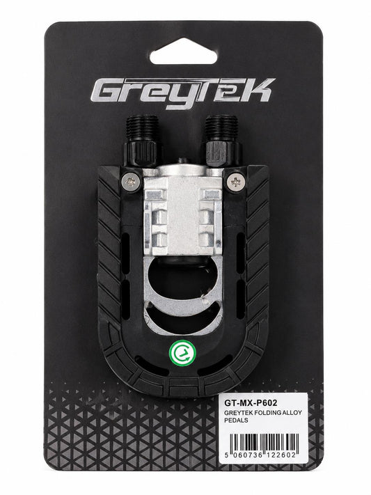 GreyTek Folding Bike Pedals 9/16" Alloy Non Slip Reflectors MTB Road Bicycle