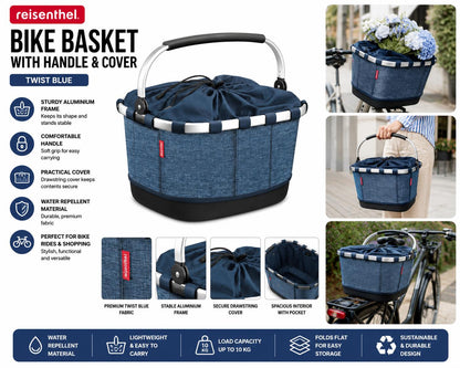 Reisenthel Carrybag GT Racktime 24L Rear Bike Pannier Rack Shopping Basket