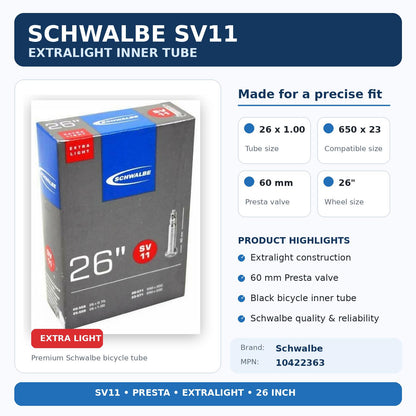 Schwalbe Inner Tube Presta Valve