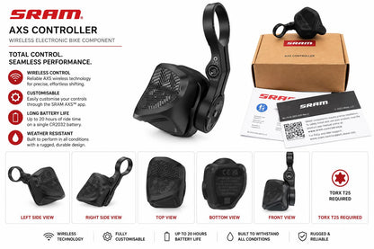 SRAM AXS POD Rocker, Left - Includes Electronic Controller w/ Discrete Clamp