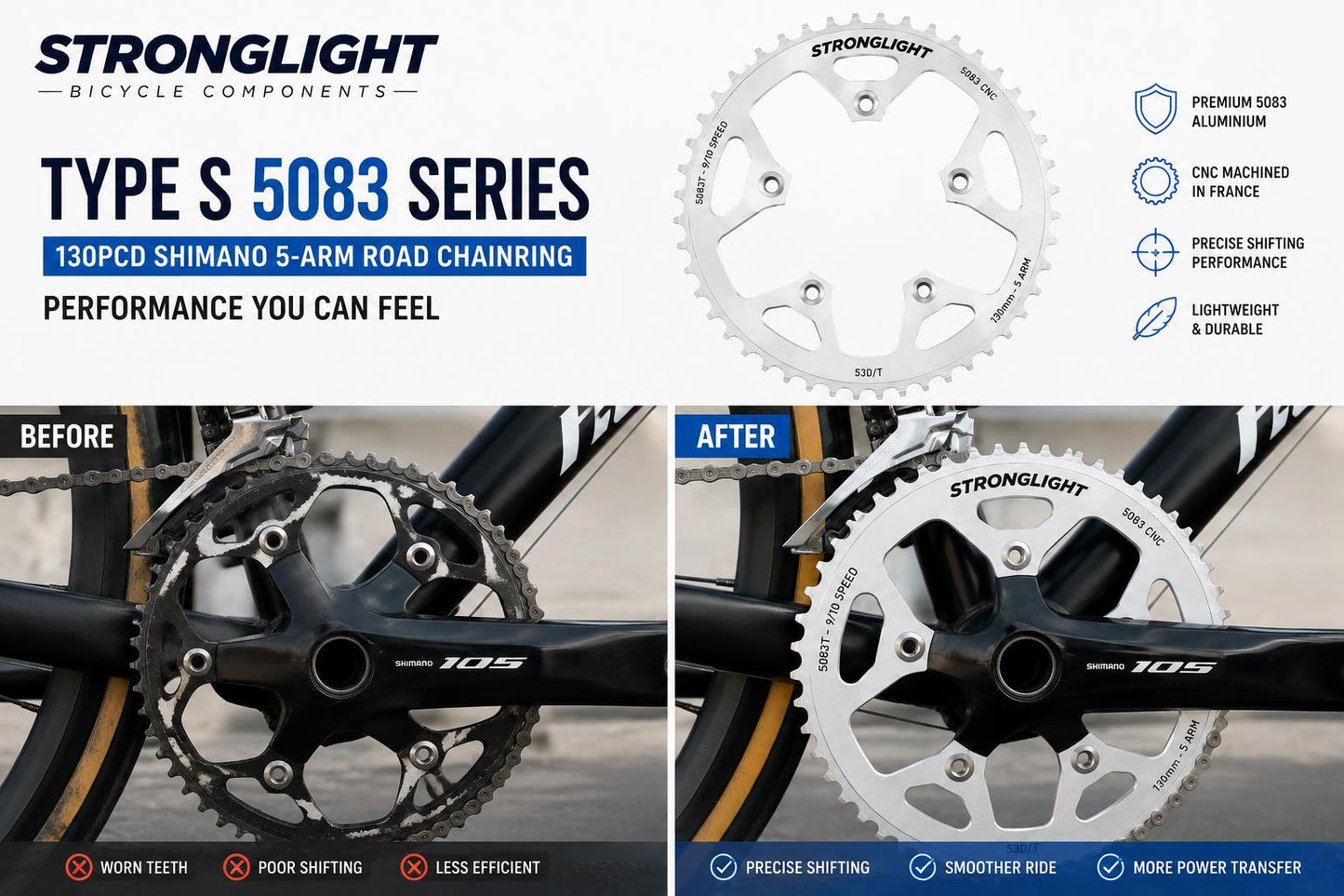 Silver Road Chainrings