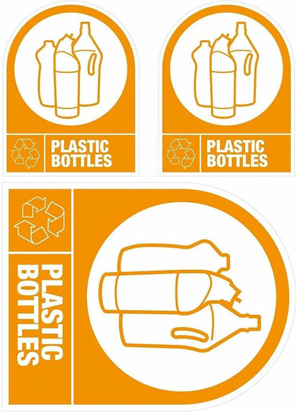 Set of 8 Self Adhesive Easy Application Wheelie Bin Stickers 8 to choose Recycle Safety