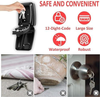 12-Digit Combination Key Safe Wall Mounted