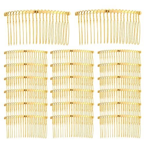 20 Pack Bulk 20 Teeth Silver Gold Black Metal Side Hair Combs