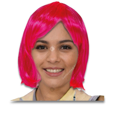 RACE FOR LIFE PINK WIG ONE SIZE, POLYESTER
